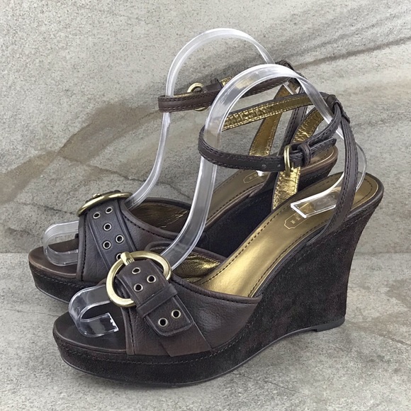 Coach Kendall Suede Wedges - Picture 2 of 8